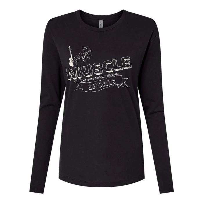 Muscle Shoals Alabama 3614 Jackson Highway Music Souvenir Womens Cotton Relaxed Long Sleeve T-Shirt