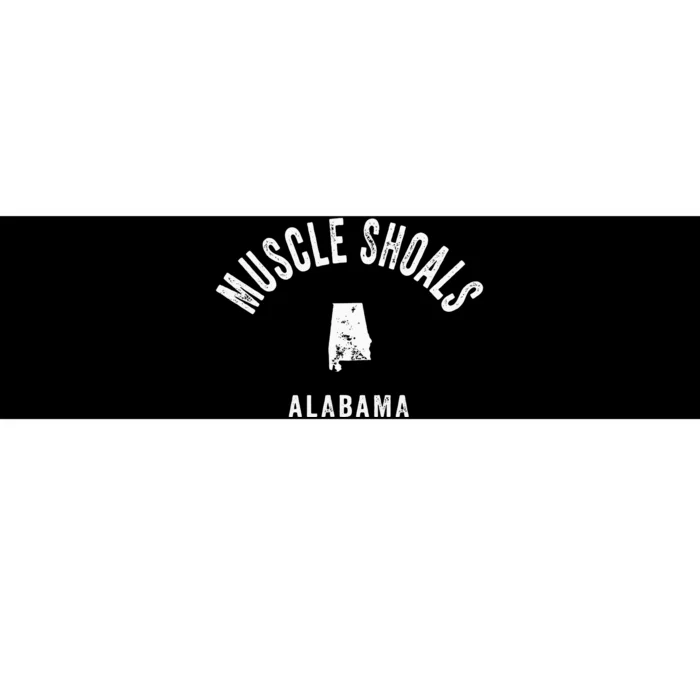 Muscle Shoals Alabama Al Vintage 70s Athletic Sports Design Bumper Sticker