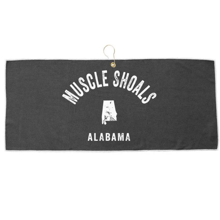 Muscle Shoals Alabama Al Vintage 70s Athletic Sports Design Large Microfiber Waffle Golf Towel