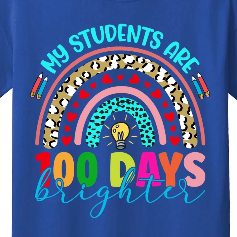 My Students Are 100 Days Brighter Funny 100 Days Of School Gift Kids T-Shirt