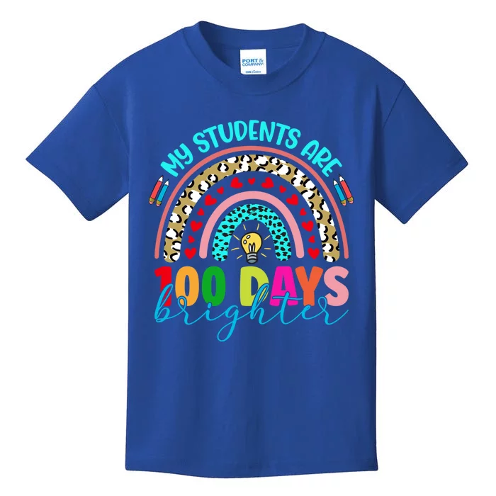 My Students Are 100 Days Brighter Funny 100 Days Of School Gift Kids T-Shirt