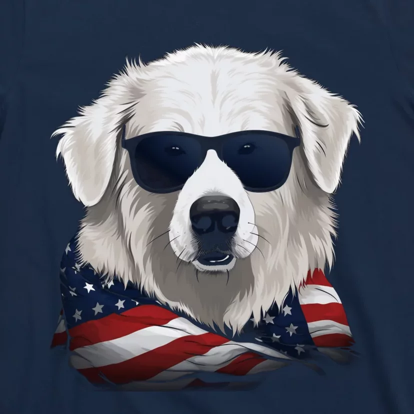 Maremma Sheepdog American Flag US Tee 4th July Gifts Graphic T-Shirt