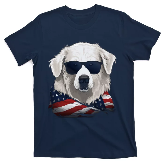 Maremma Sheepdog American Flag US Tee 4th July Gifts Graphic T-Shirt