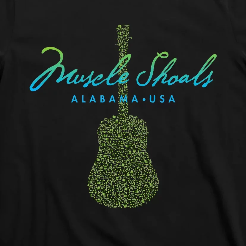 Muscle Shoals Alabama Guitar Design T-Shirt