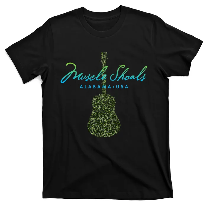 Muscle Shoals Alabama Guitar Design T-Shirt