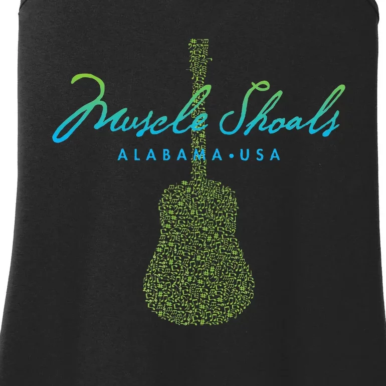 Muscle Shoals Alabama Guitar Design Ladies Essential Tank