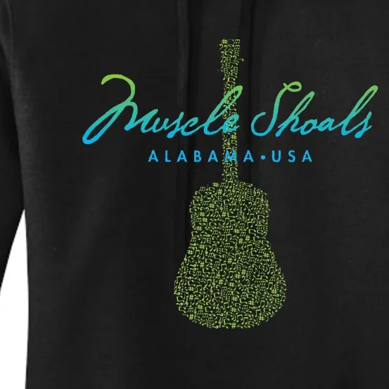 Muscle Shoals Alabama Guitar Design Women's Pullover Hoodie