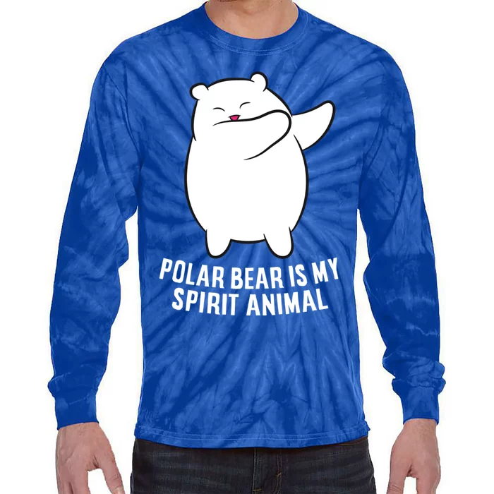 My Spirit Animal Is A Polar Bear Cute Polar Bear Lover Gift Tie-Dye Long Sleeve Shirt