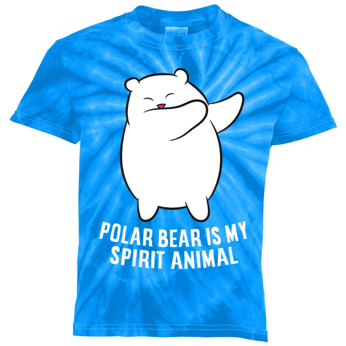 My Spirit Animal Is A Polar Bear Cute Polar Bear Lover Gift Kids Tie-Dye T-Shirt