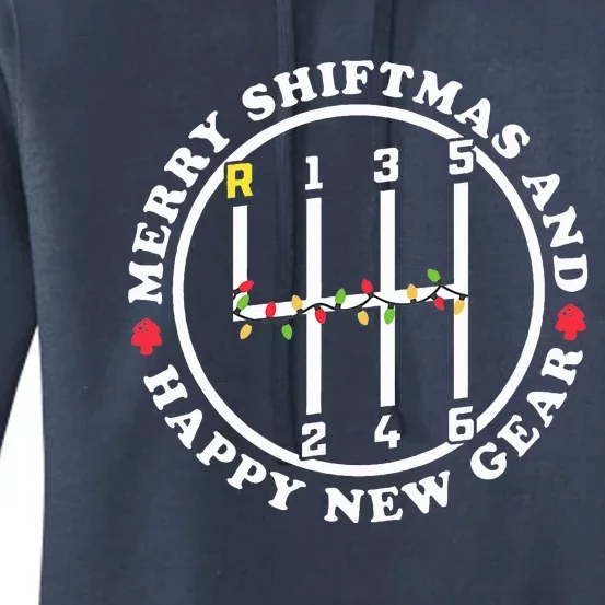 Merry Shiftmas And A Happy New Gear Christmas Manual Gearbox Women's Pullover Hoodie