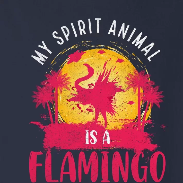 My Spirit Animal Is A Flamingo Retro Flamingo Lover Toddler Long Sleeve Shirt