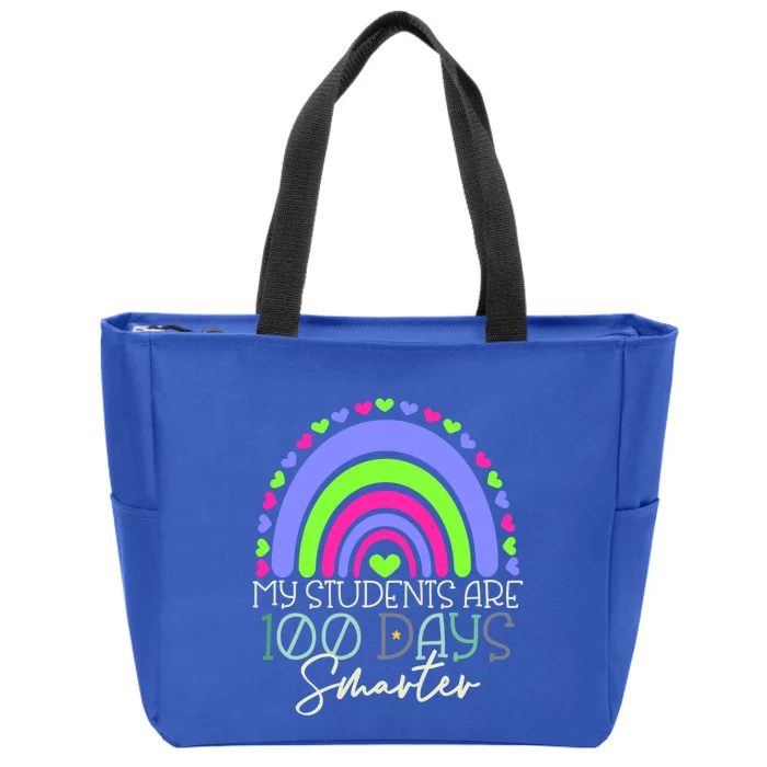 My Students Are 100 Days Smarter 100th Day Students Cute Gift Zip Tote Bag