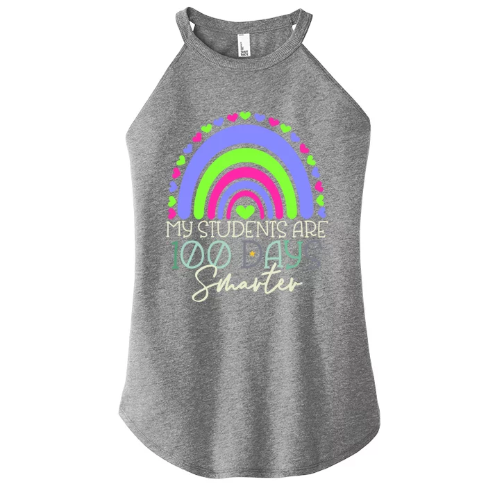 My Students Are 100 Days Smarter 100th Day Students Cute Gift Women’s Perfect Tri Rocker Tank