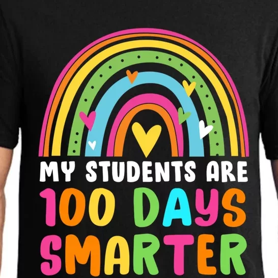 My Students Are 100 Days Smarter Rainbow Teacher Gift Pajama Set