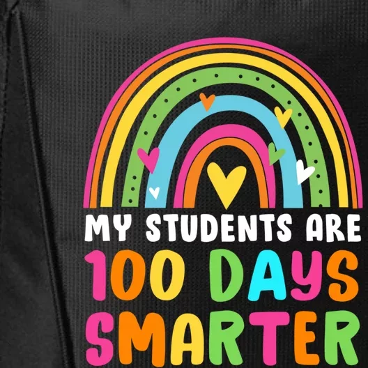 My Students Are 100 Days Smarter Rainbow Teacher Meaningful Gift City Backpack