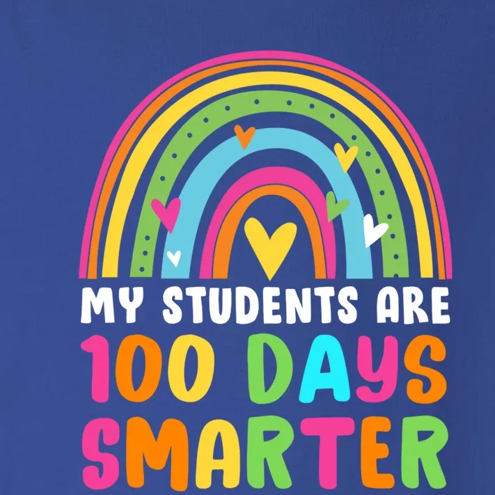 My Students Are 100 Days Smarter Rainbow Teacher Meaningful Gift Toddler Long Sleeve Shirt