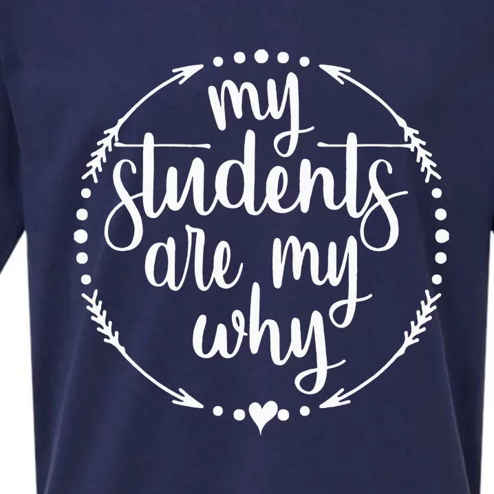 My Students Are My Why Cute Inspirational Teacher Gift Sueded Cloud Jersey T-Shirt