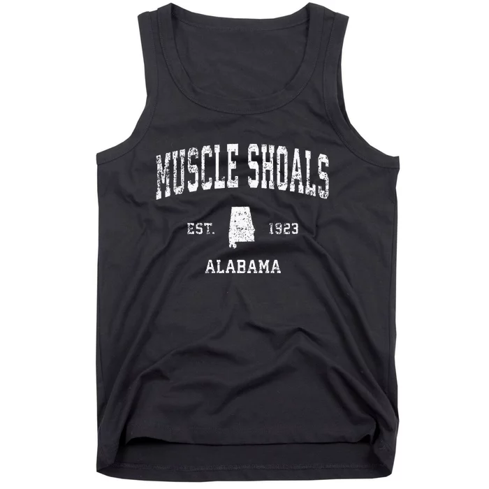 Muscle Shoals Alabama Al Vintage Athletic Sports Design Tank Top