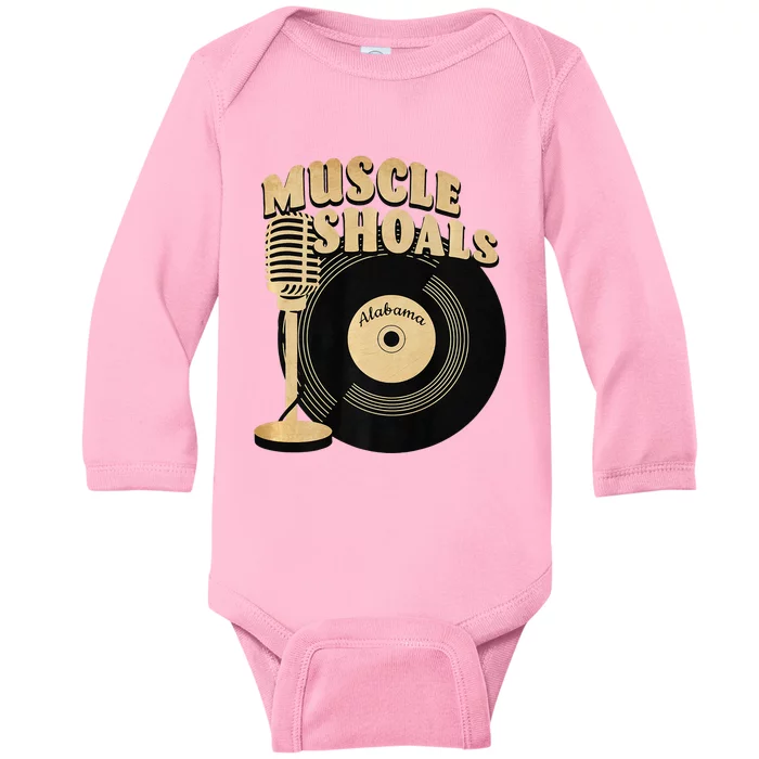 Muscle Shoals Alabama Vintage Style Baby Long Sleeve Bodysuit