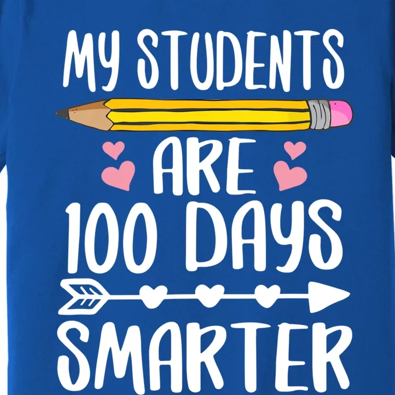 My Students Are 100 Days Smarter Teacher Gift Premium T-Shirt