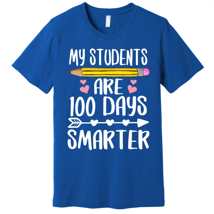 My Students Are 100 Days Smarter Teacher Gift Premium T-Shirt