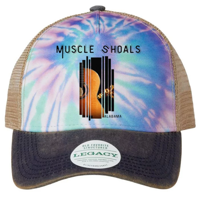 Muscle Shoals Alabama AL Distressed Grunge Text Music City Legacy Tie Dye Trucker Hat