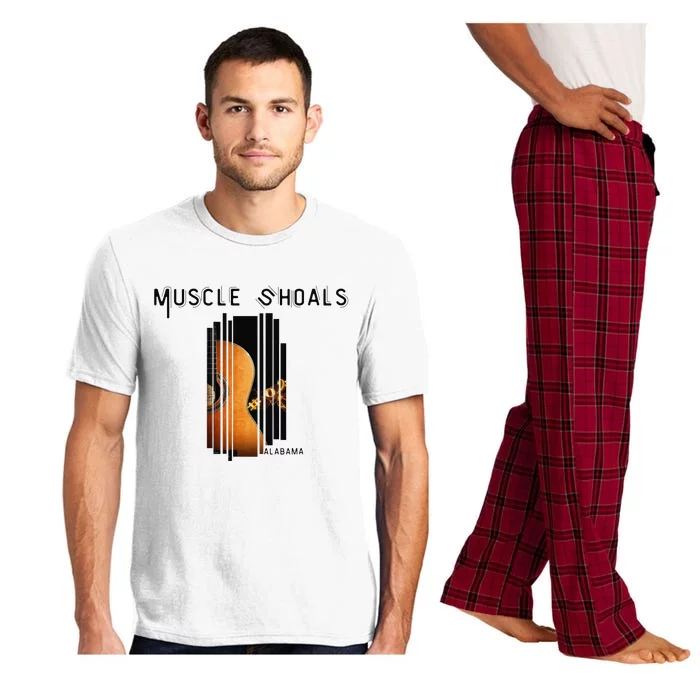 Muscle Shoals Alabama AL Distressed Grunge Text Music City Pajama Set