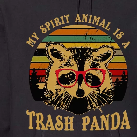 My Spirit Animal Is A Trash Panda Geeky Glasses Premium Hoodie