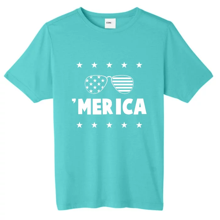 Merica Sunglasses American Flag ChromaSoft Performance T-Shirt