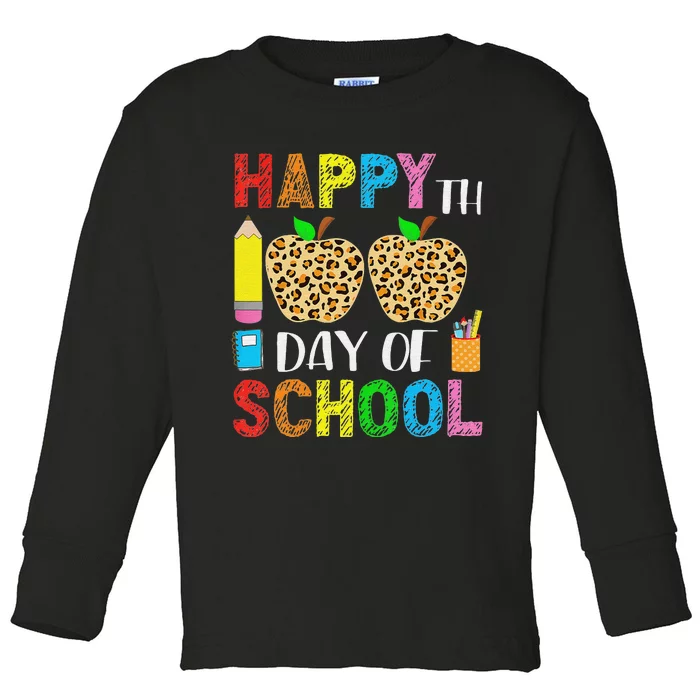 My Students Are 100 Days Smarter Happy Teacher School Toddler Long Sleeve Shirt