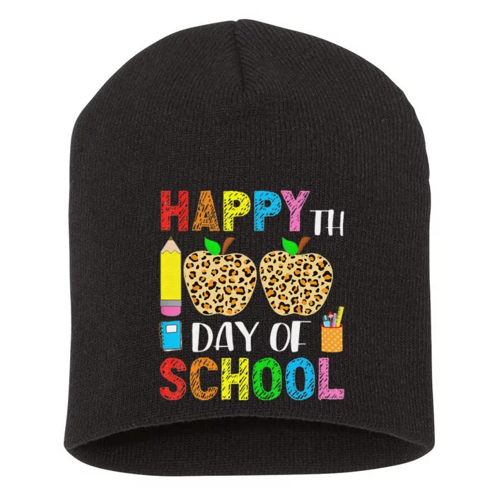 My Students Are 100 Days Smarter Happy Teacher School Short Acrylic Beanie