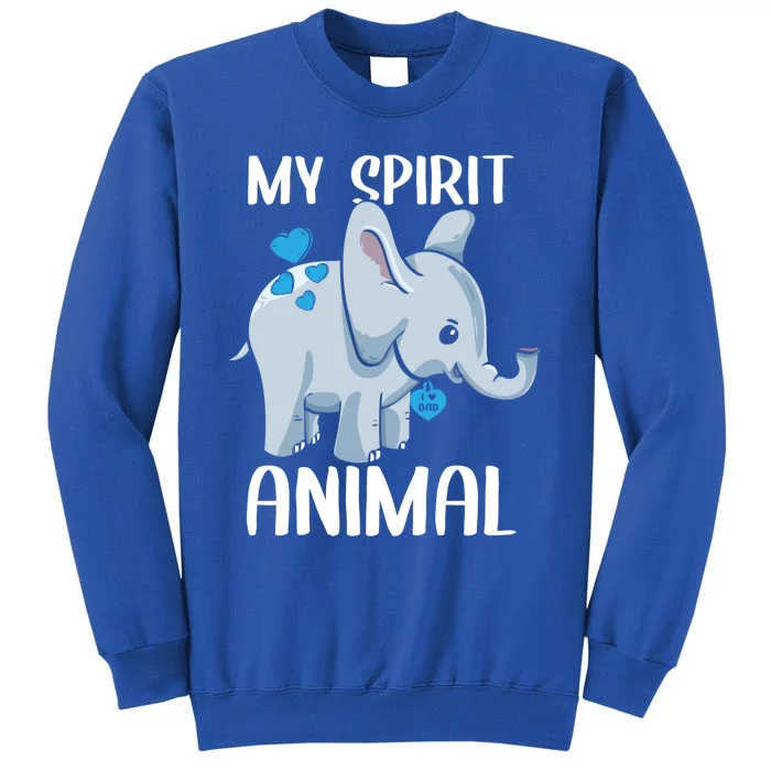 My Spirit Animal Elephant I Love Dad Heart Valentines Day Great Gift Tall Sweatshirt