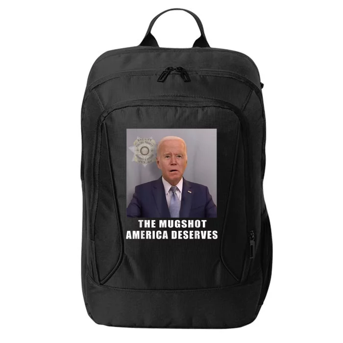 Mug Shot America Deserves Funny AntiBiden City Backpack