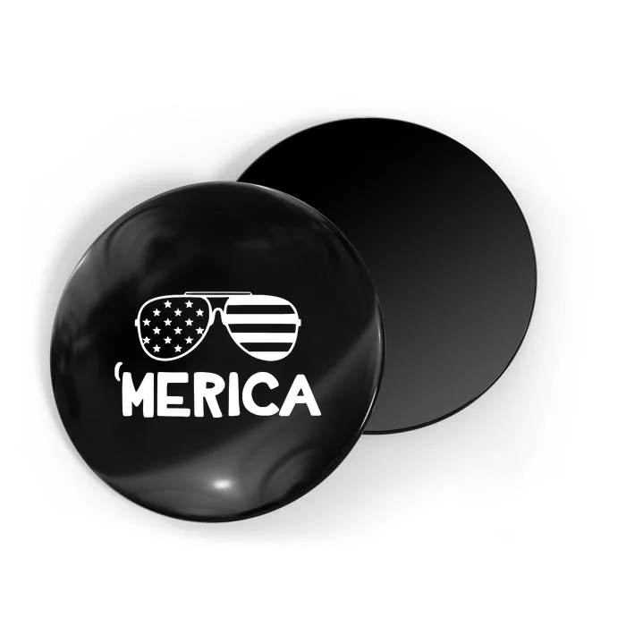 Merica Sunglasses American Flag Celebrate 4th Of July Patriotic Magnet