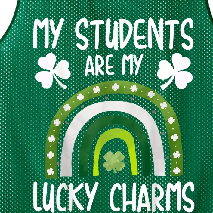 My Students Are My Lucky Charms Teacher St Patricks Day Mesh Reversible Basketball Jersey Tank