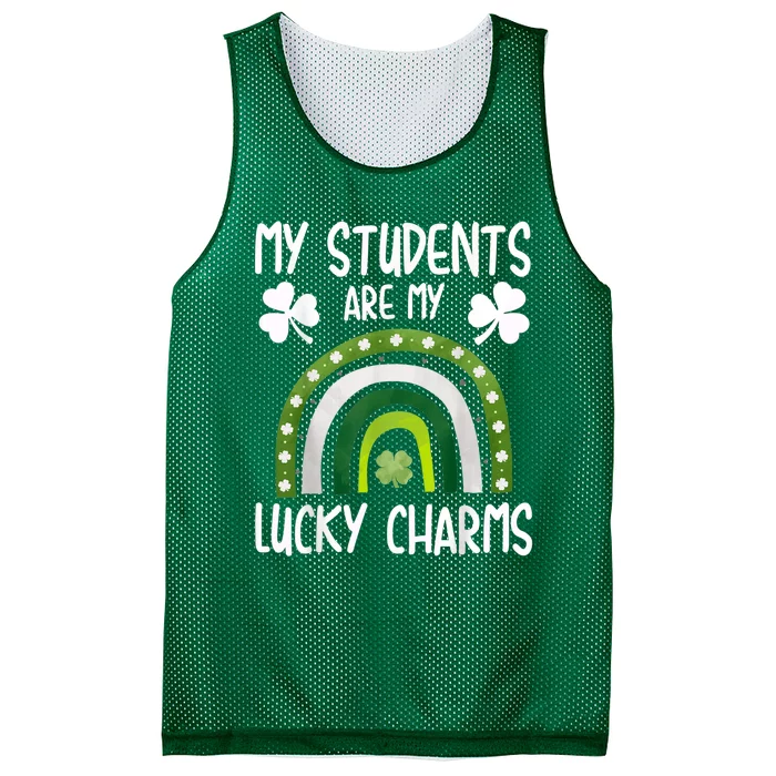 My Students Are My Lucky Charms Teacher St Patricks Day Mesh Reversible Basketball Jersey Tank