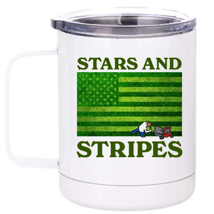 Middleclassfancy Stars And Stripes Front & Back 12oz Stainless Steel Tumbler Cup