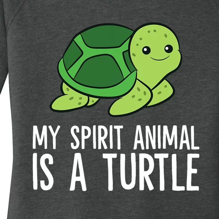 My Spirit Animal Is A Turtle Love Turtles Women's Perfect Tri Tunic Long Sleeve Shirt