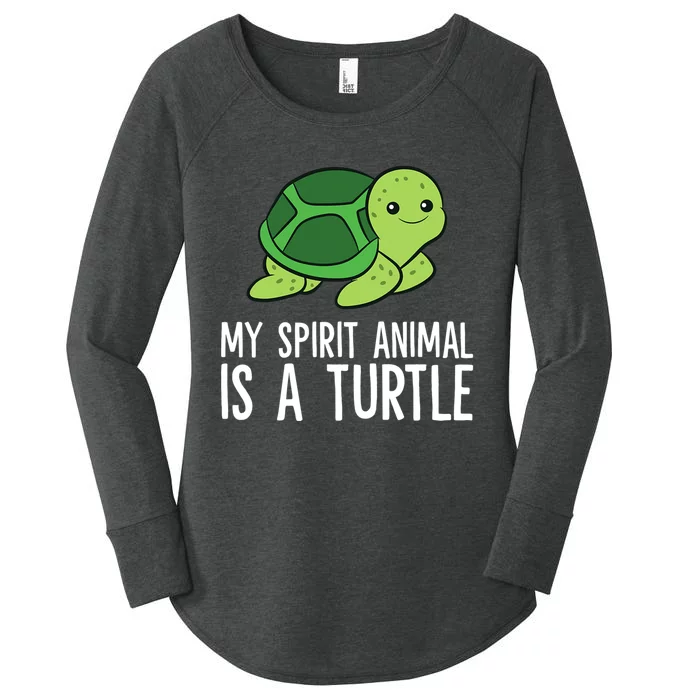 My Spirit Animal Is A Turtle Love Turtles Women's Perfect Tri Tunic Long Sleeve Shirt