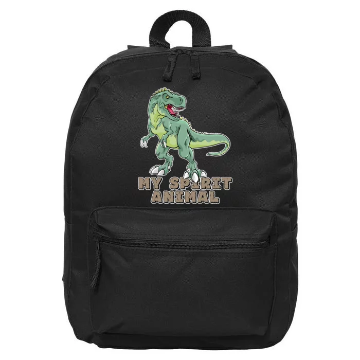 My Spirit Animal Is A T Rex 16 in Basic Backpack