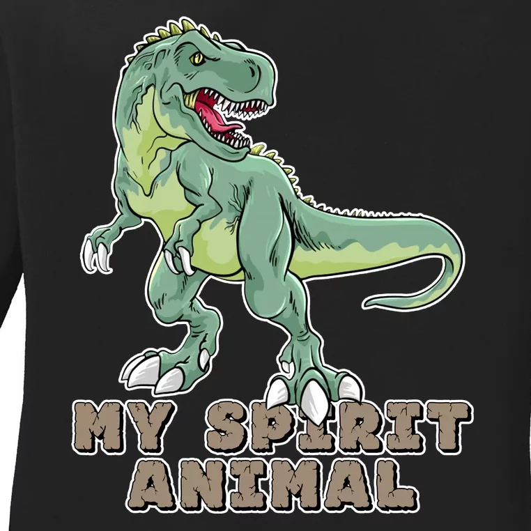 My Spirit Animal Is A T Rex Ladies Long Sleeve Shirt