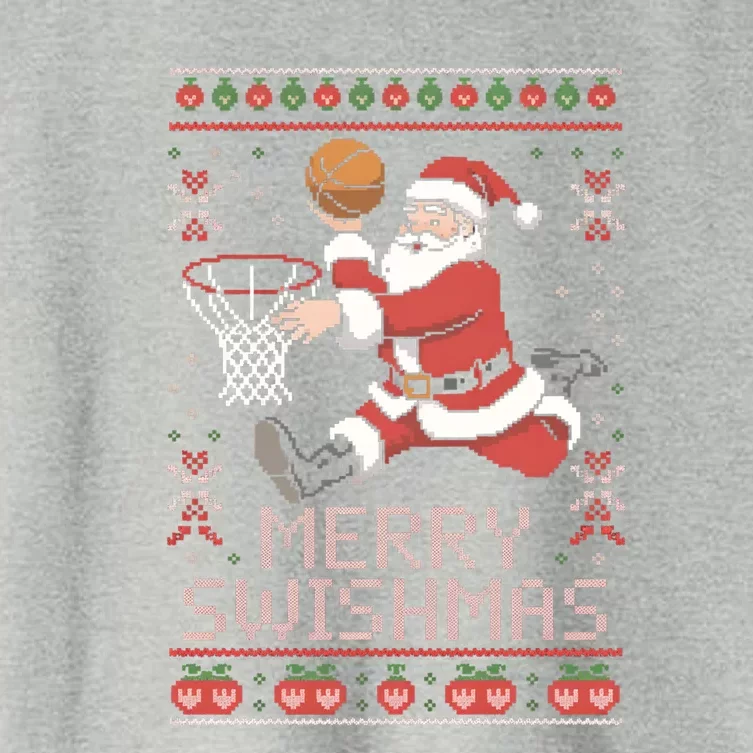 Merry Swishmas Basketball Ugly Christmas Xmas Gift Women's Crop Top Tee