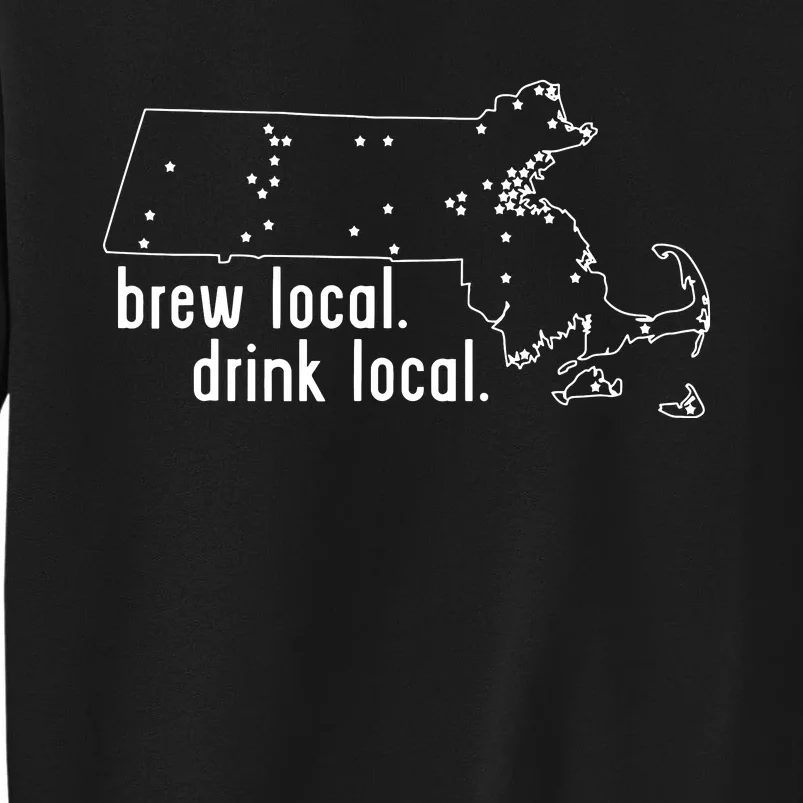 Massachusetts State Brewery Map Craft Beer Graphic Sweatshirt