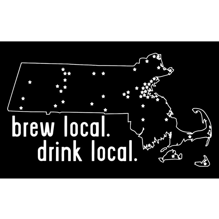 Massachusetts State Brewery Map Craft Beer Graphic Bumper Sticker