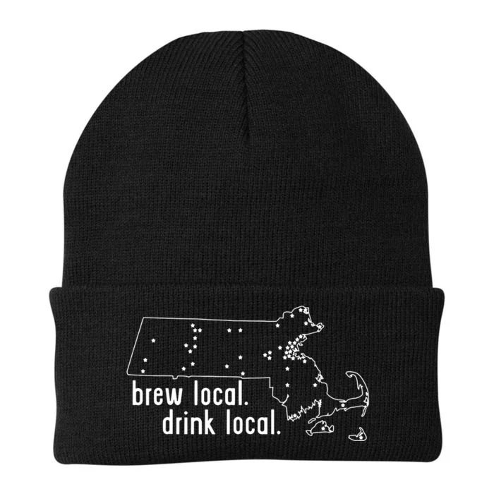 Massachusetts State Brewery Map Craft Beer Graphic Knit Cap Winter Beanie