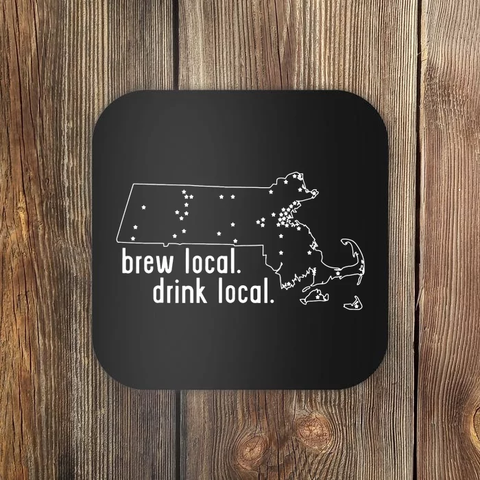 Massachusetts State Brewery Map Craft Beer Graphic Coaster