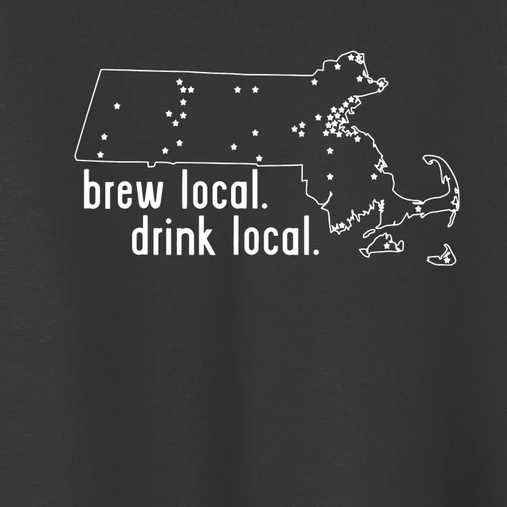 Massachusetts State Brewery Map Craft Beer Graphic Toddler T-Shirt