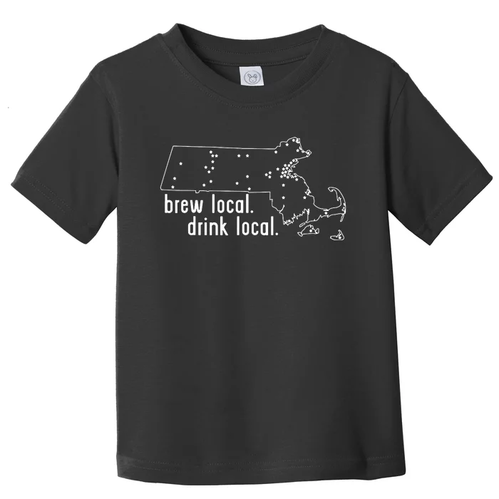 Massachusetts State Brewery Map Craft Beer Graphic Toddler T-Shirt