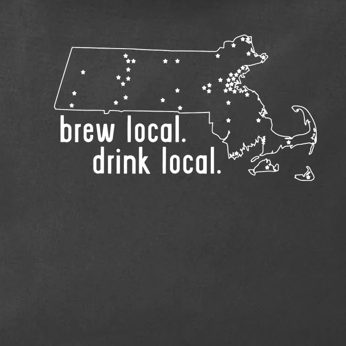 Massachusetts State Brewery Map Craft Beer Graphic Zip Tote Bag