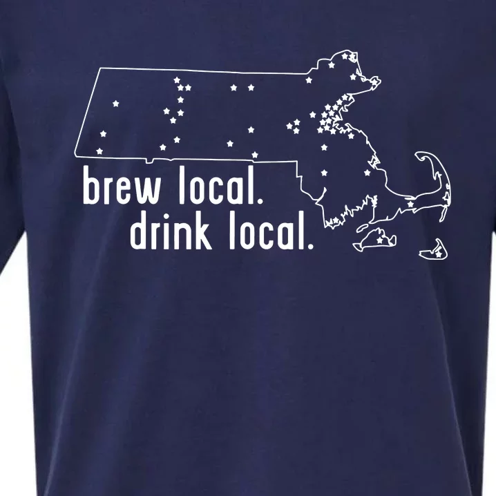 Massachusetts State Brewery Map Craft Beer Graphic Sueded Cloud Jersey T-Shirt